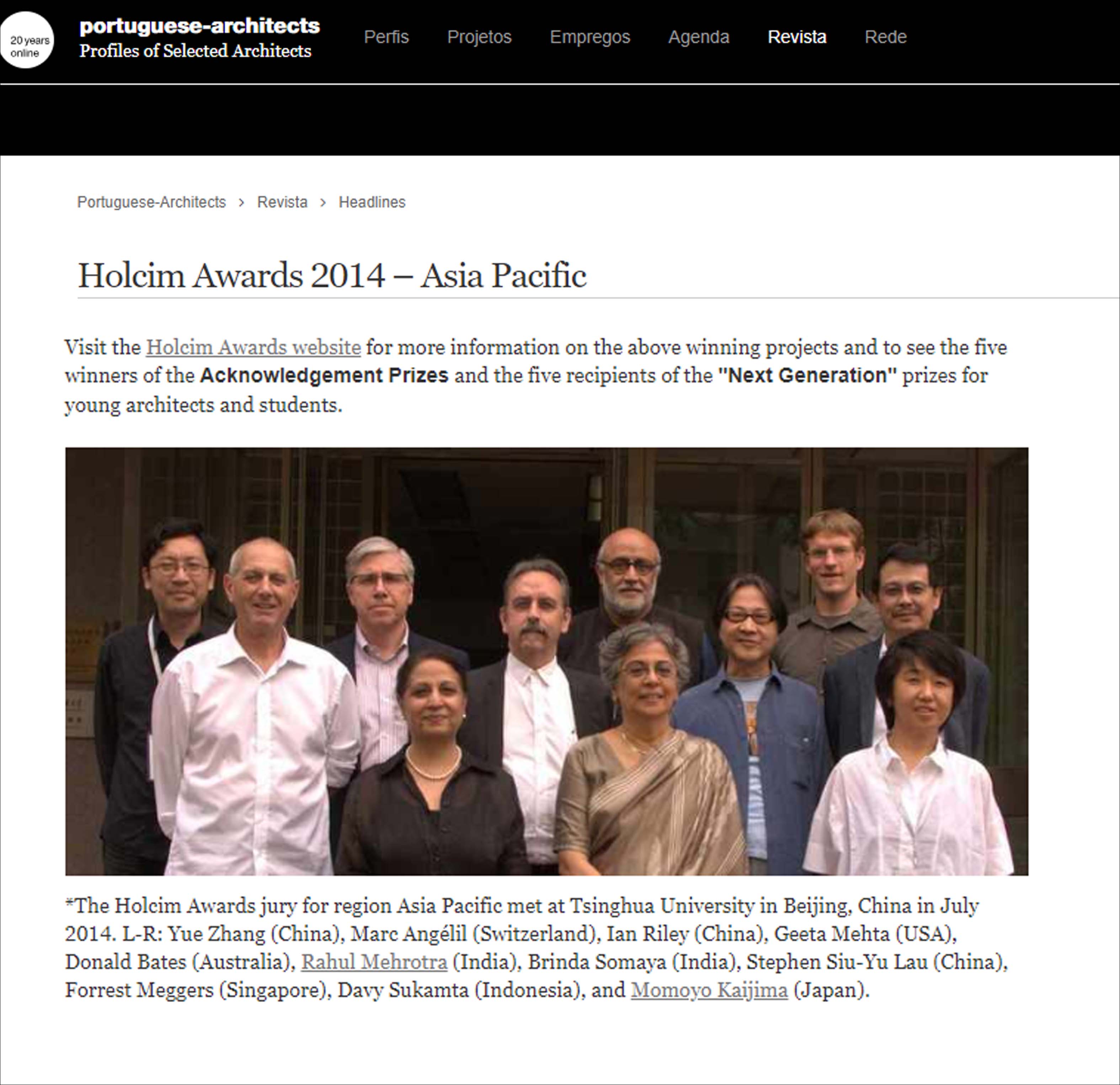 Ar.Brinda Somaya, Holcim Awards 2014 - Asia Pacific